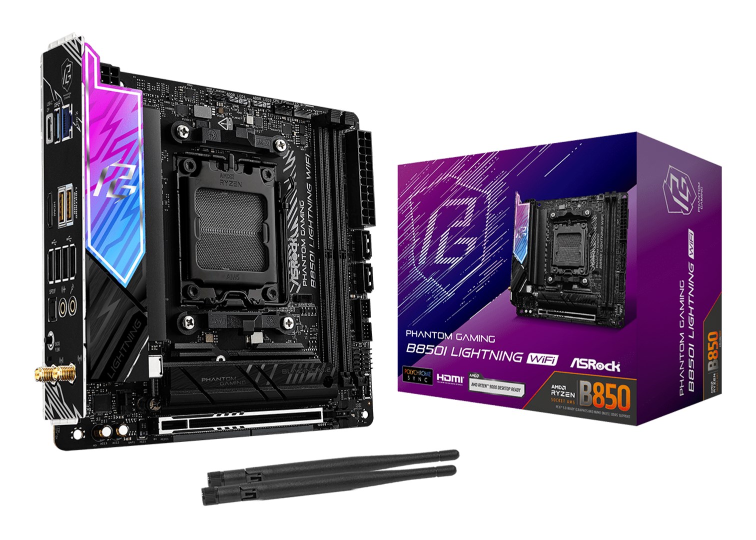 ASRock B850I Lightning WiFi Motherboard 90-MXBQR0-A0UAYZ