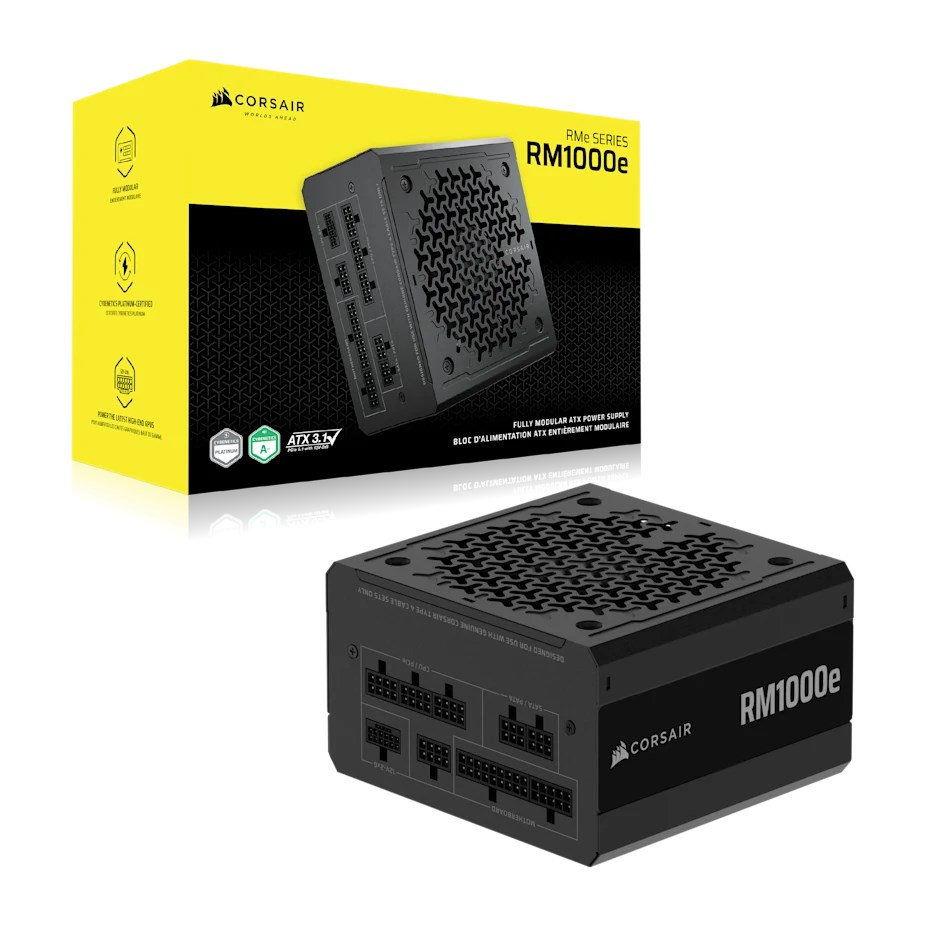 Corsair RM1000e PC power supply ATX 1000 W Black 80 PLUS Gold